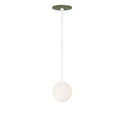 Selene Pendant shown in White with a Secret Garden Green Canopy