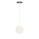 Selene 6" Pendant shown in White with a Garden Green Canopy