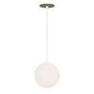 Selene 8" Pendant shown in White with a Garden Green Canopy
