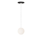 Selene Pendant shown in White with a Matte Black Canopy