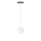 Selene Pendant shown in White with an Ocean Blue Canopy