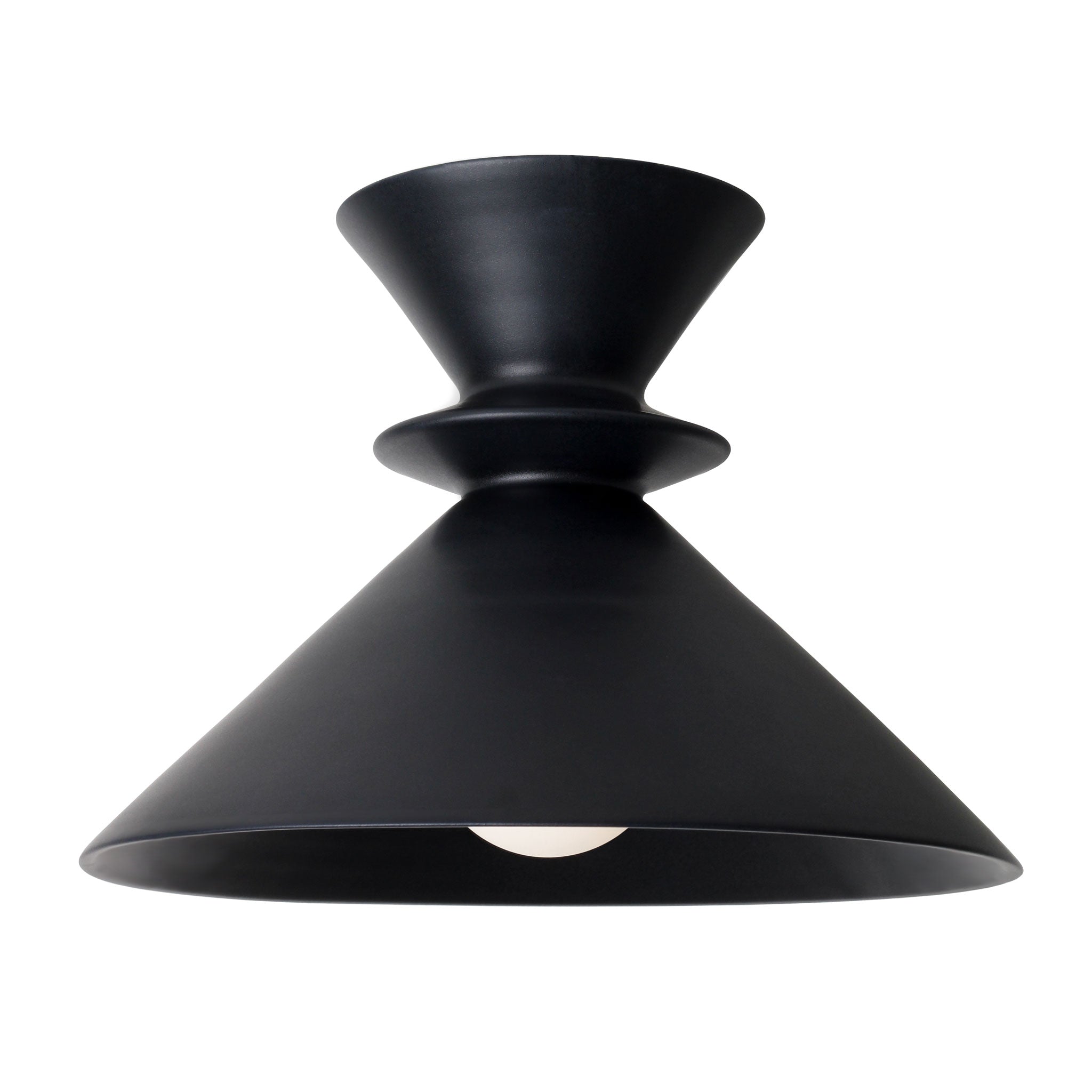 Sophie Surface shown in Satin Black Glaze ceramic