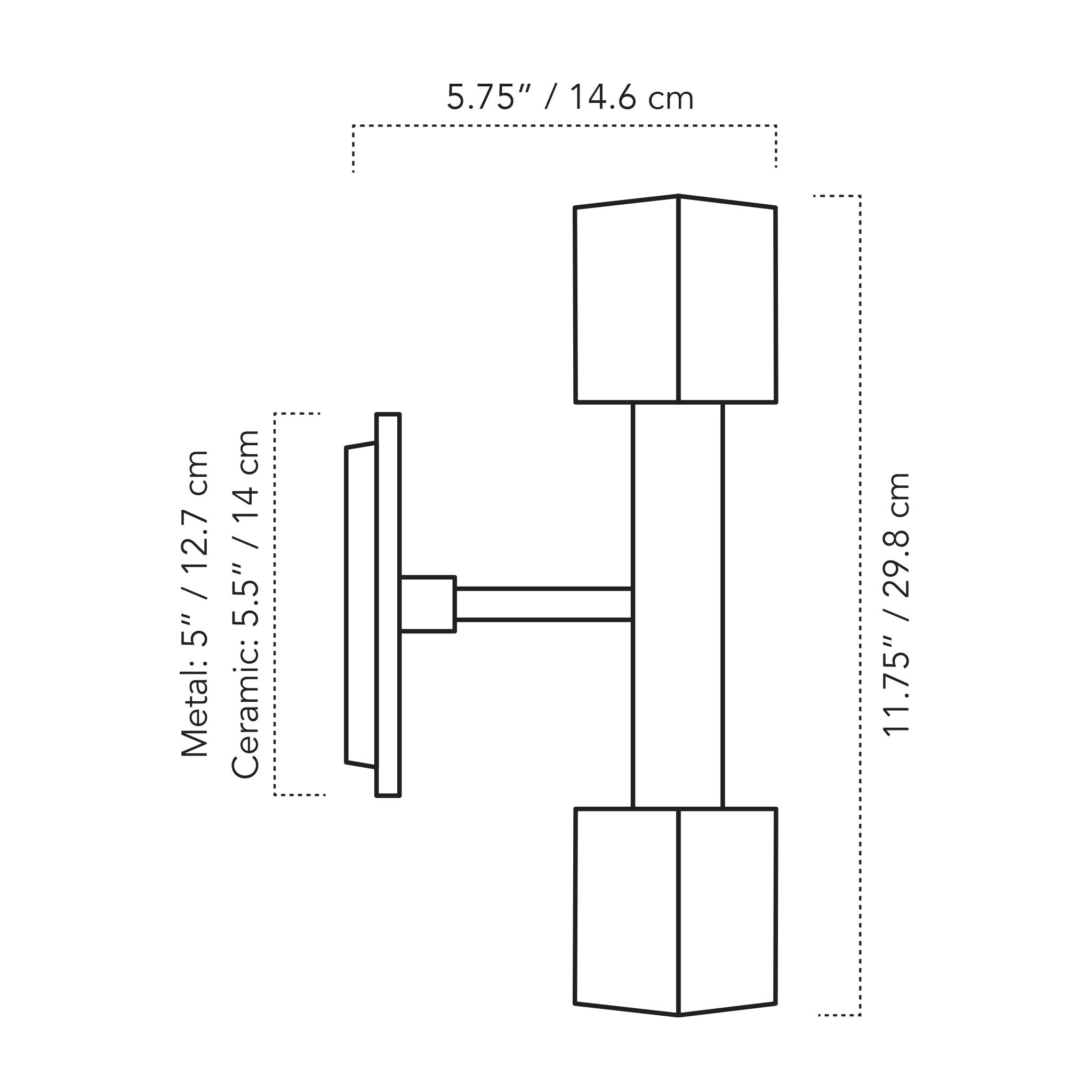 A Technical Drawing Of The Stanton Wall And Ceiling Lights