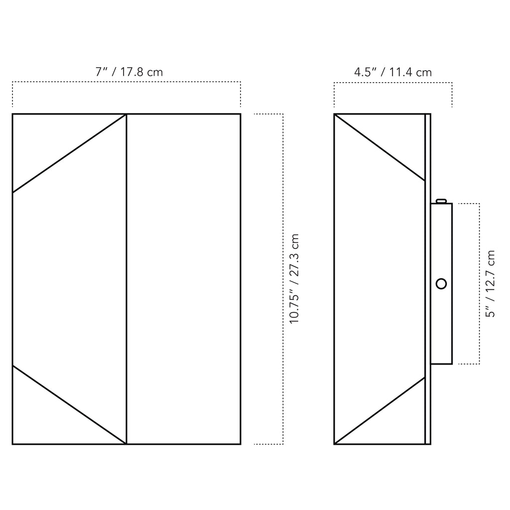 A Technical Drawing Of The Tahoma Wall Sconce