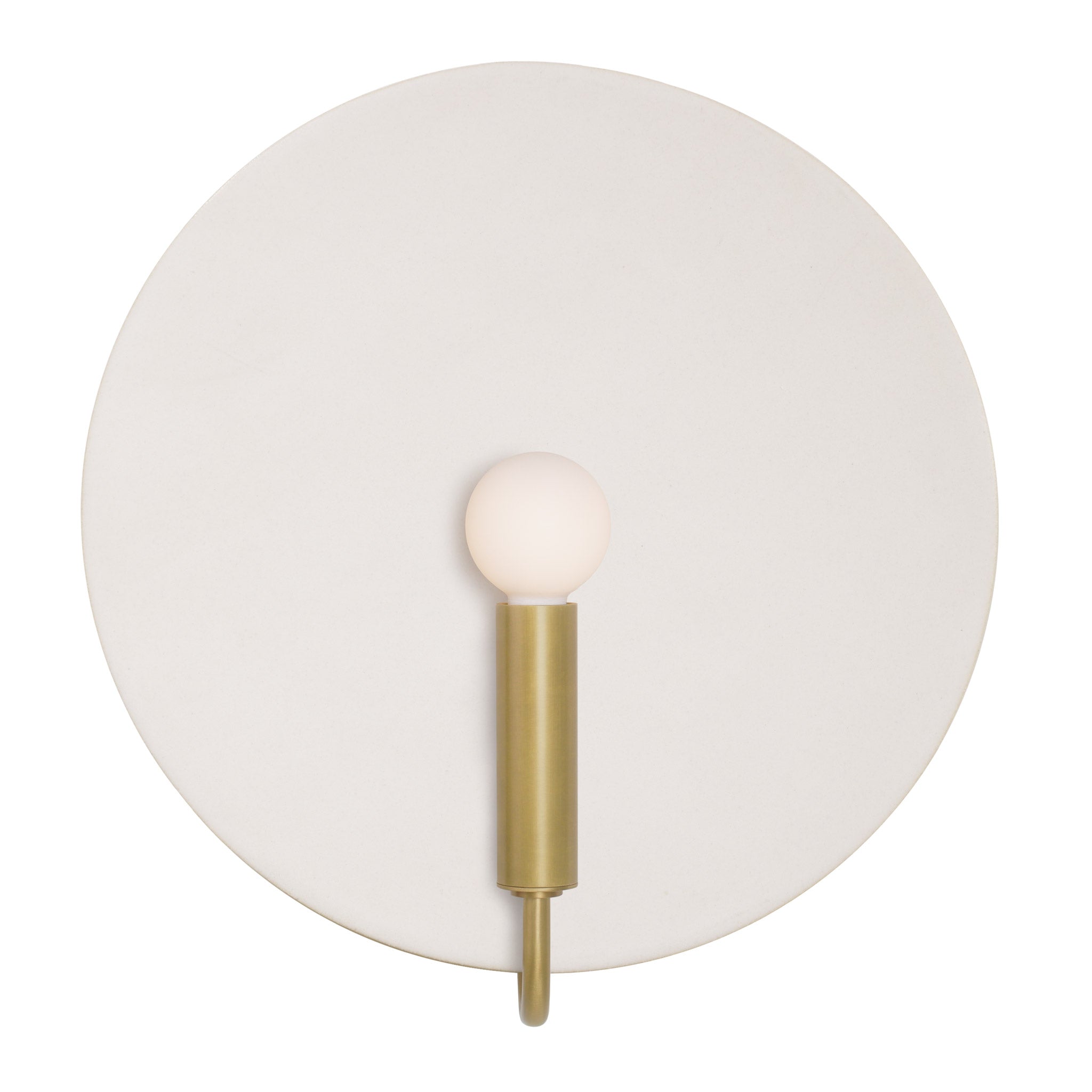 Tanglewood ADA shown in Brass with a Natural White Glaze Ceramic 