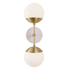 Theo shown in Brass with a Brownstone White Sunflower Ceramic Canopy