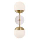 Theo shown in Brass with a Brownstone White Swift Ceramic Canopy