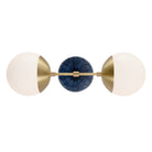 Theo shown in Brass with an Indigo Blue Star Ceramic Canopy