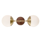 Theo shown in Brass and a Walnut Wood Canopy