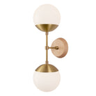 Theo shown in Heirloom Brass and a Maple Wood Canopy