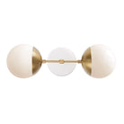 Theo 6" with Ceramic Canopy shown in Heirloom Brass with a Brownstone White Swift pattern canopy