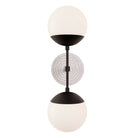 Theo shown in Matte Black with a Brownstone White Sunflower Ceramic Canopy