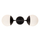 Theo shown in Matte Black and a Black Stained Wood Canopy