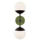 Theo shown in Matte Black with a Forest Green Sunflower Ceramic Canopy