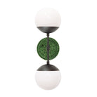 Theo 6" with Ceramic Canopy shown in Matte Black with a Forest Green Star pattern canopy