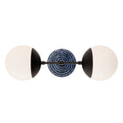 Theo shown in Matte Black with an Indigo Blue Sunflower Ceramic Canopy