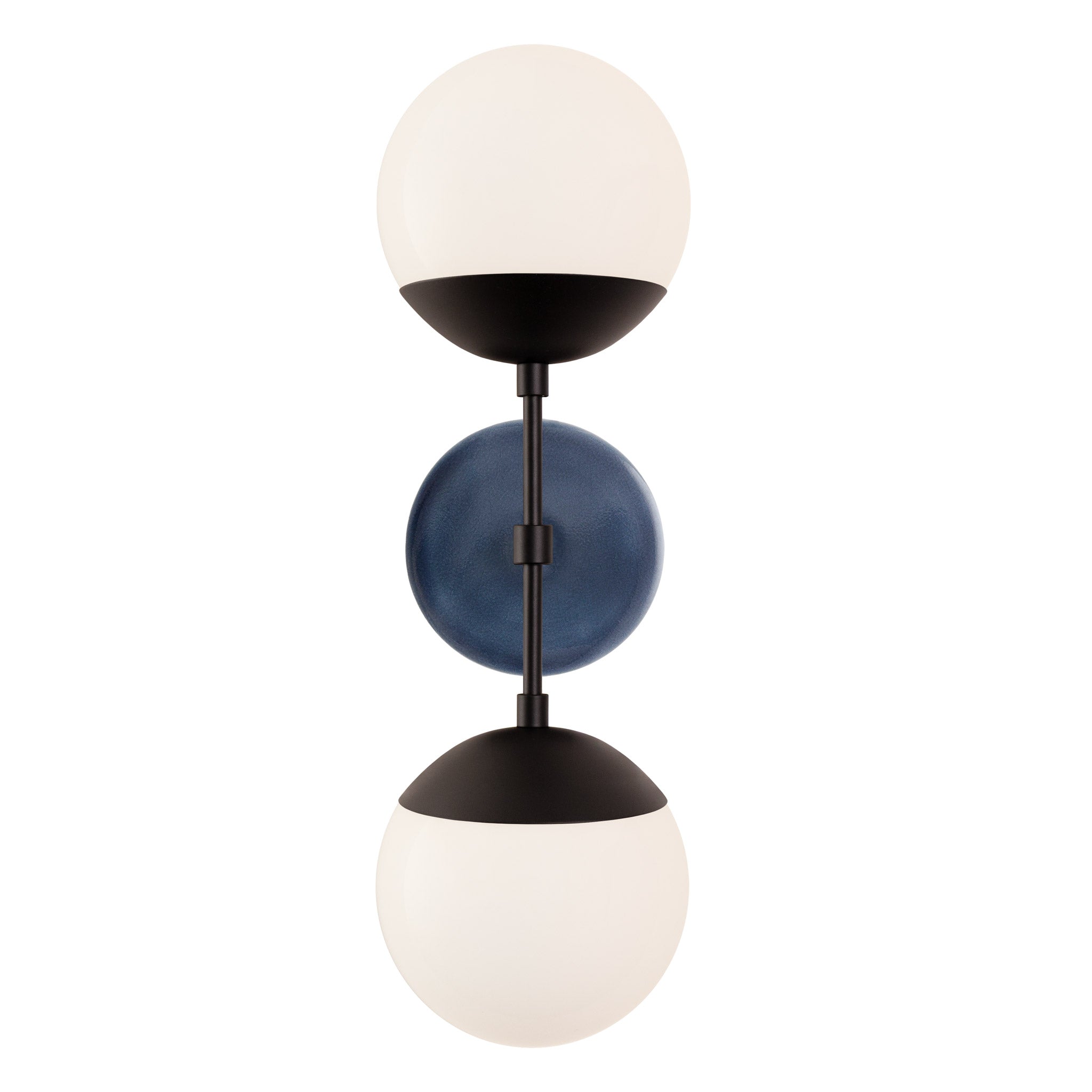 Theo shown in Matte Black with an Indigo Blue Swift Ceramic Canopy