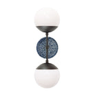 Theo 6" with Ceramic Canopy shown in Matte Black with an Indigo Blue Star pattern canopy