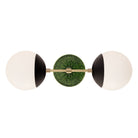 Theo shown in Matte Black with Brass and a Forest Green Star Ceramic Canopy