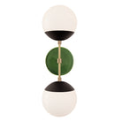 Theo shown in Matte Black with Brass and a Forest Green Swift Ceramic Canopy