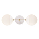 Theo shown in White with Brass and a Brownstone White Swift Ceramic Canopy