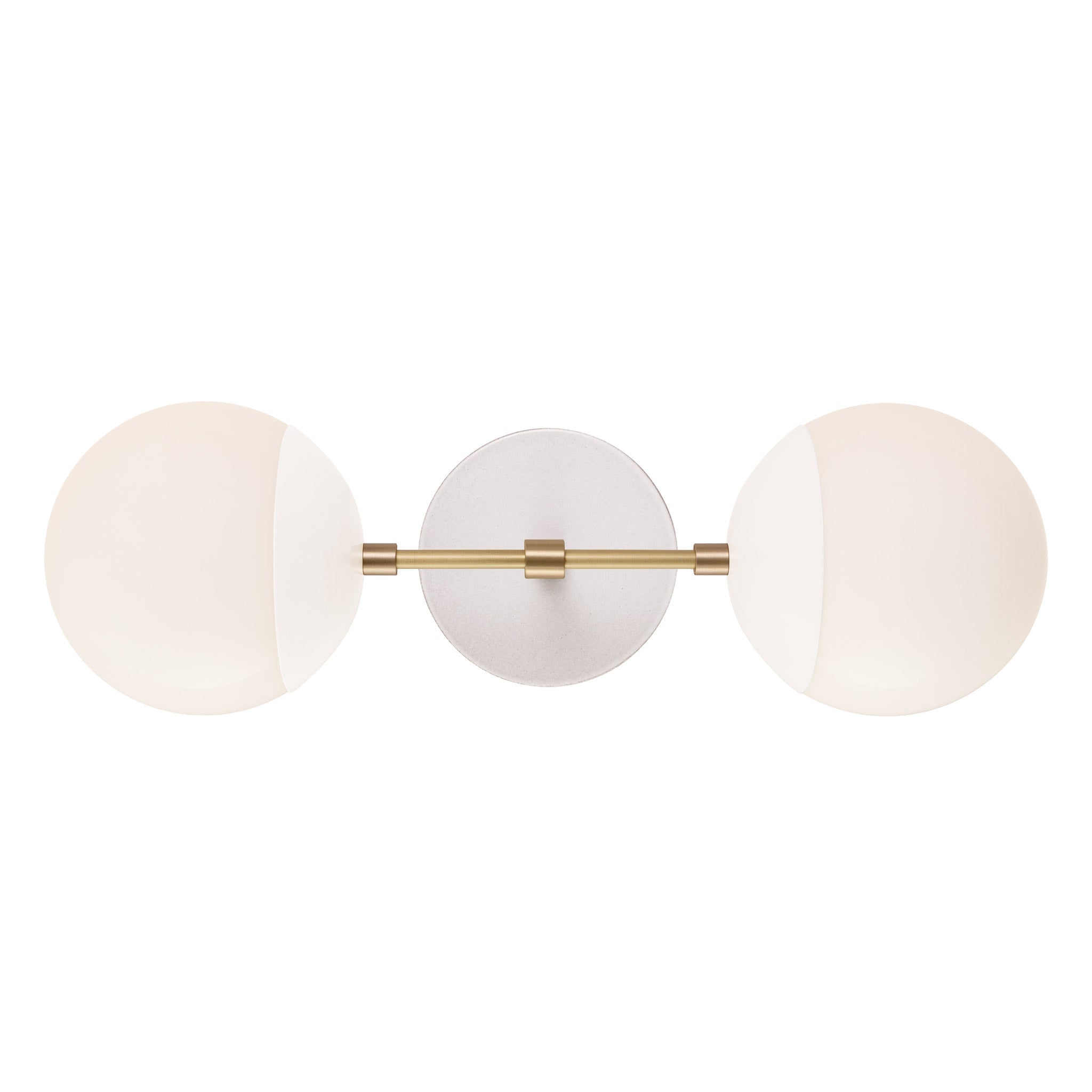 Theo shown in White with Brass and a Brownstone White Swift Ceramic Canopy