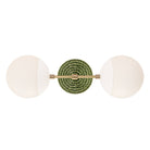 Theo shown in White with Brass and a Forest Green Sunflower Ceramic Canopy