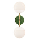 Theo shown in White with Brass and a Forest Green Swift Ceramic Canopy