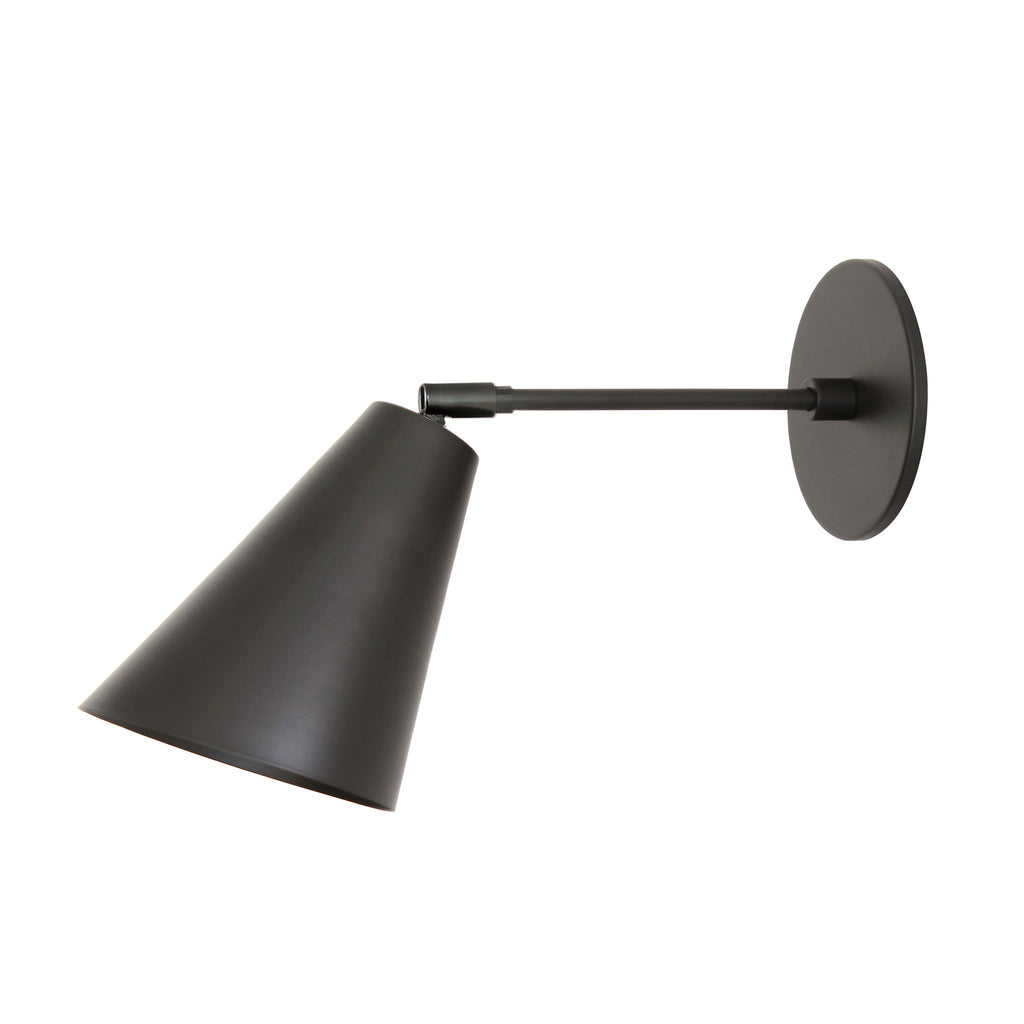 Tilt Cone shown in Matte Black finish with 6" arm. 
