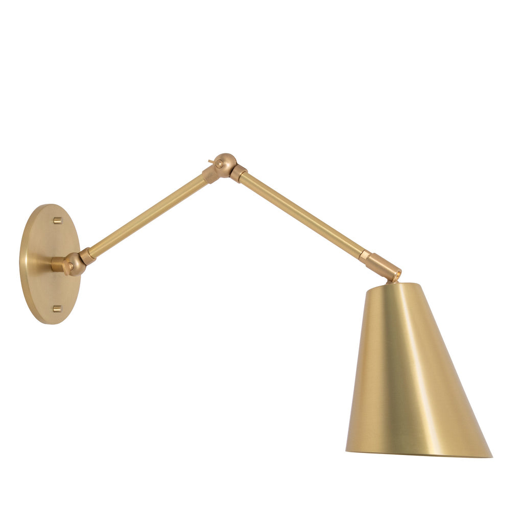 Tilt Cone Double Articulate shown in Brass