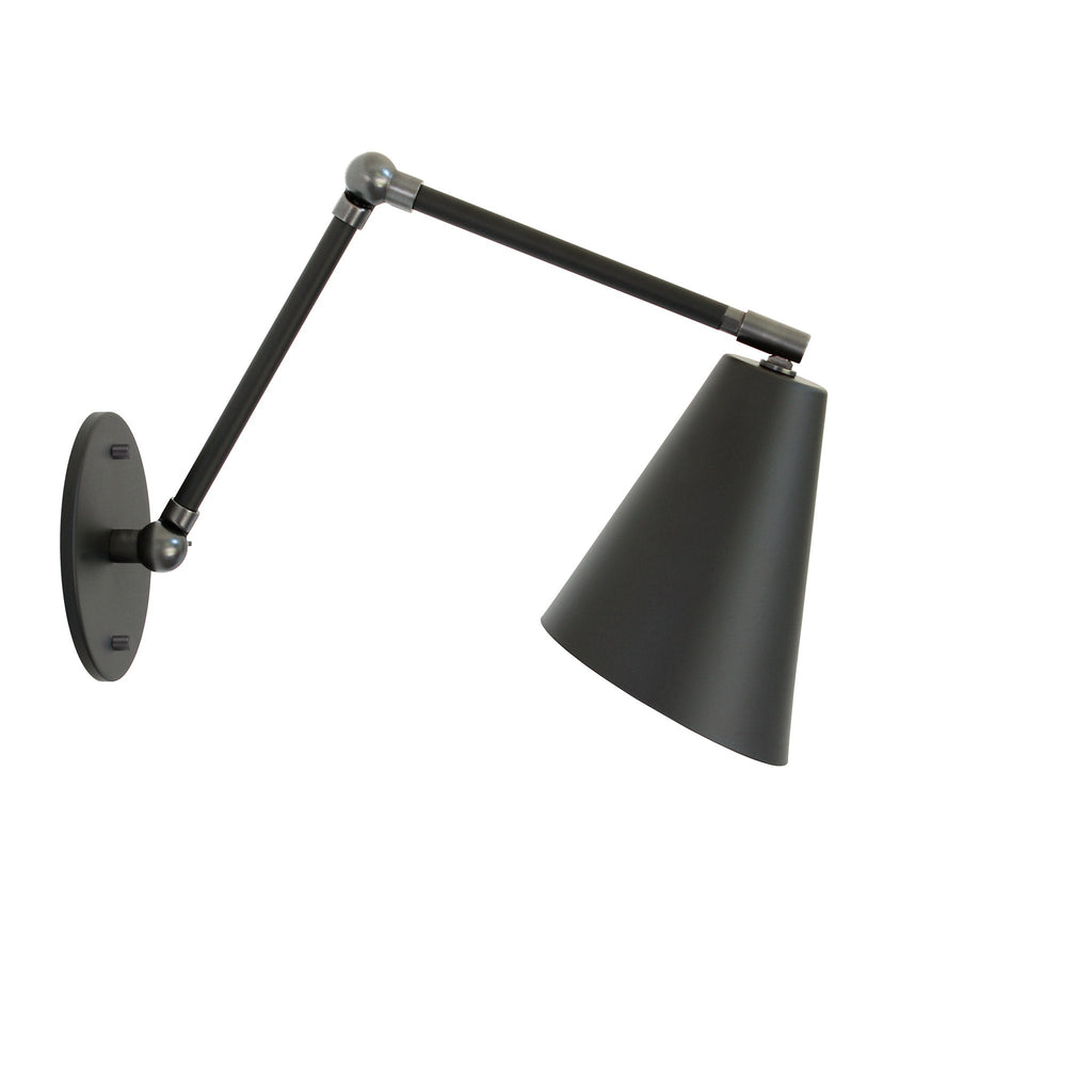 Tilt Cone Double Articulate shown in Matte Black with Graphite Patina Accents