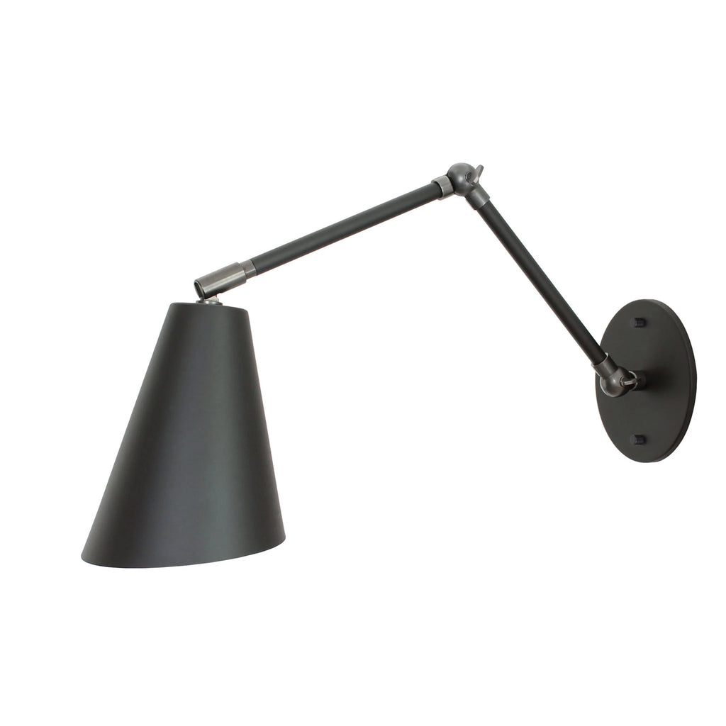 Tilt Cone Double Articulate shown in Matte Black with Graphite Patina Accents