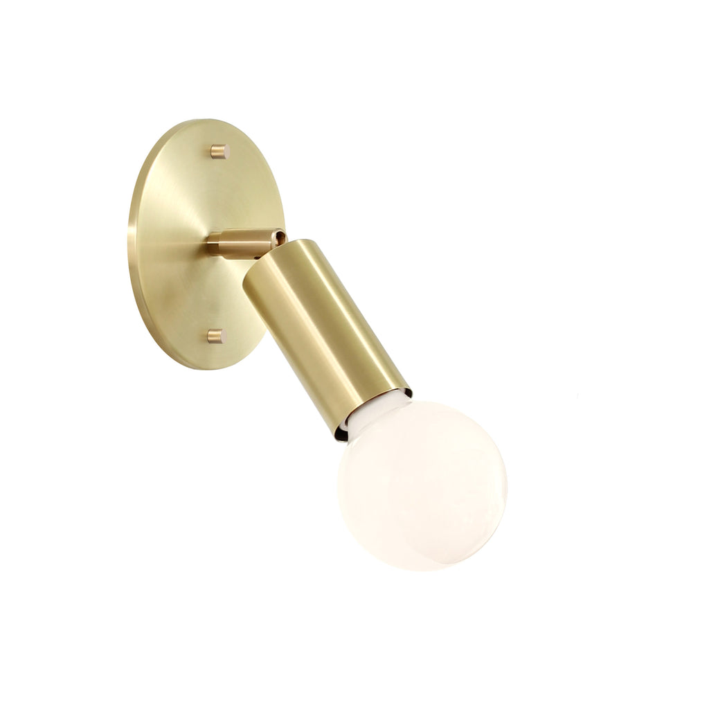 Tilt Sconce with no arm shown in Brass