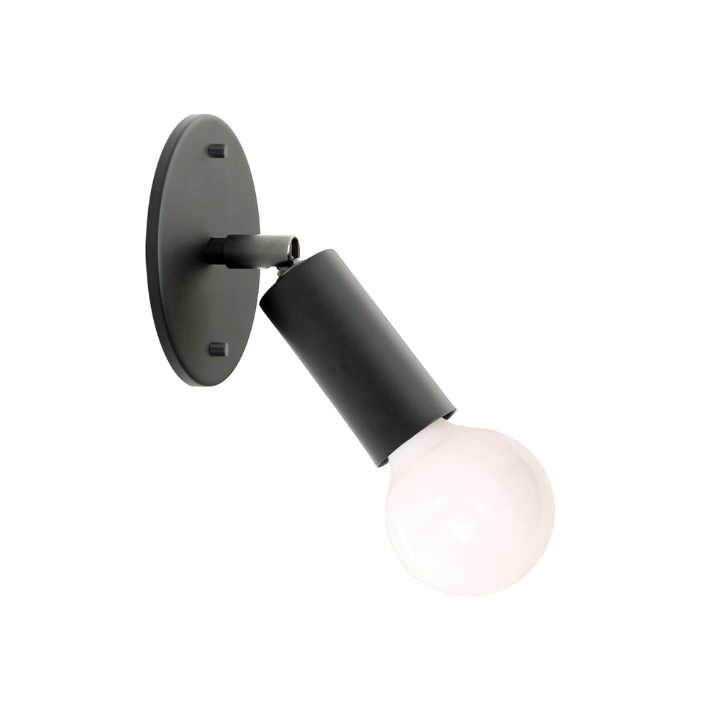 Tilt Sconce with no arm shown in Matte Black