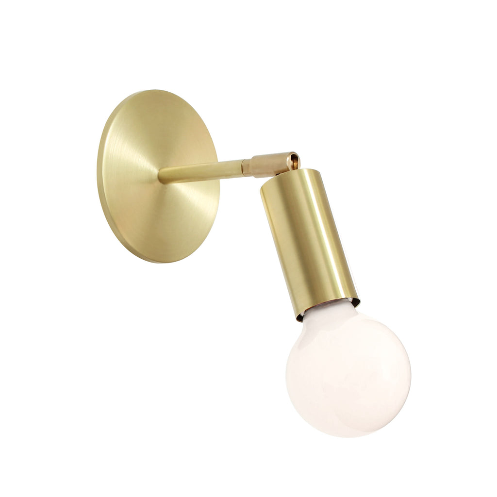 Tilt Sconce with 3" arm shown in Brass.