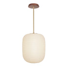 Umi Pendant shown in Brass with a Walnut Wood Canopy