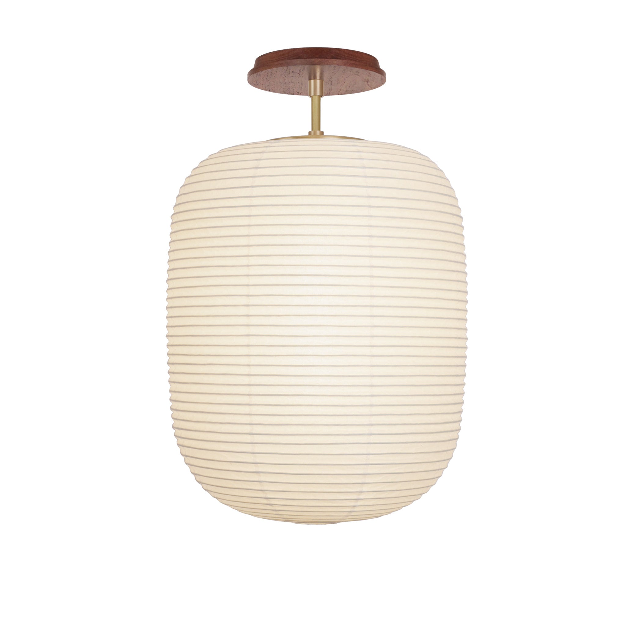 Umi Surface shown in Brass with a Walnut Wood Canopy