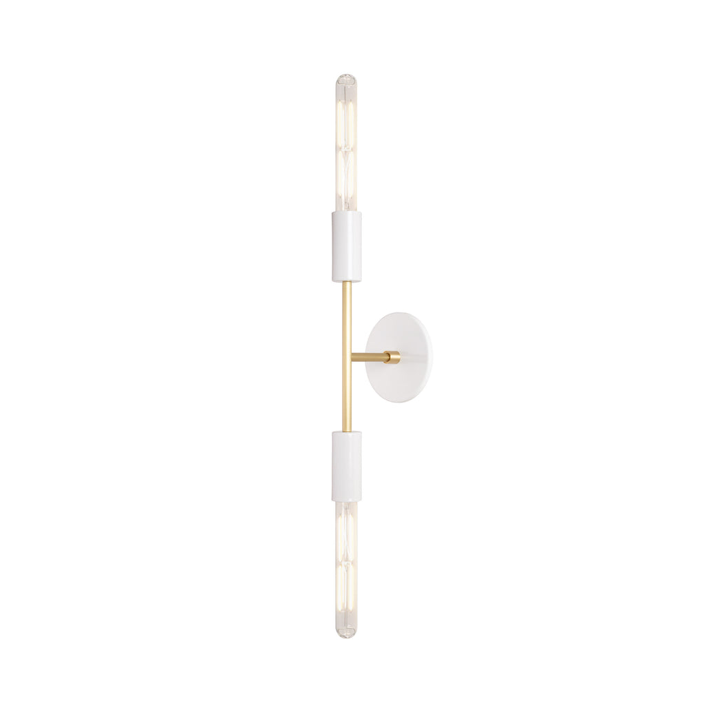 Venus shown in White with Brass accents and T10 Filament Bulbs