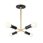 Venus Compass shown in Matte Black and Brass