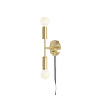 Venus Mini shown in Brass with a Backplate Dimmer Switch and Black Cord