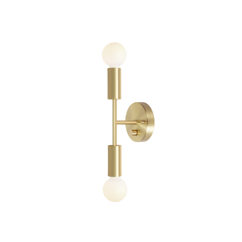 Venus Mini shown in Brass with a Backplate Dimmer Switch