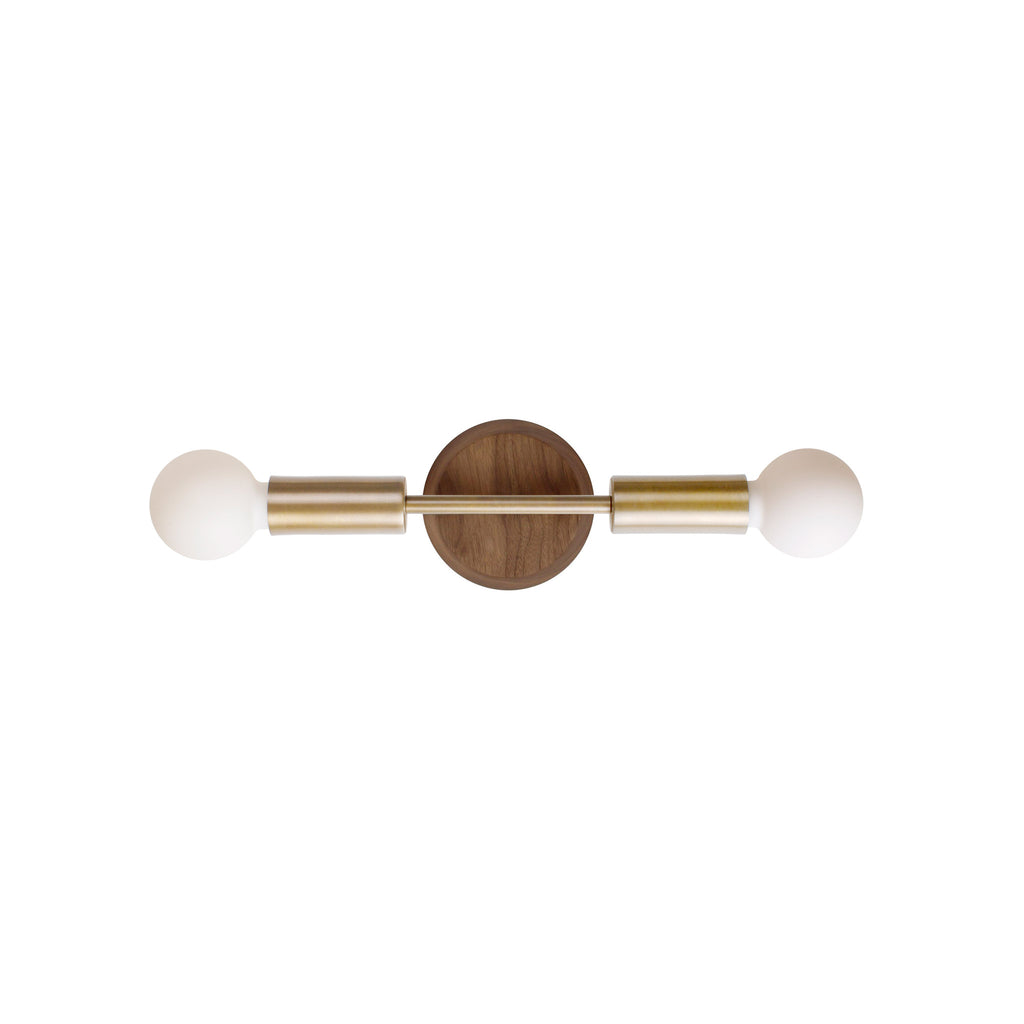 Venus Mini Sconce with Heirloom Brass and Walnut