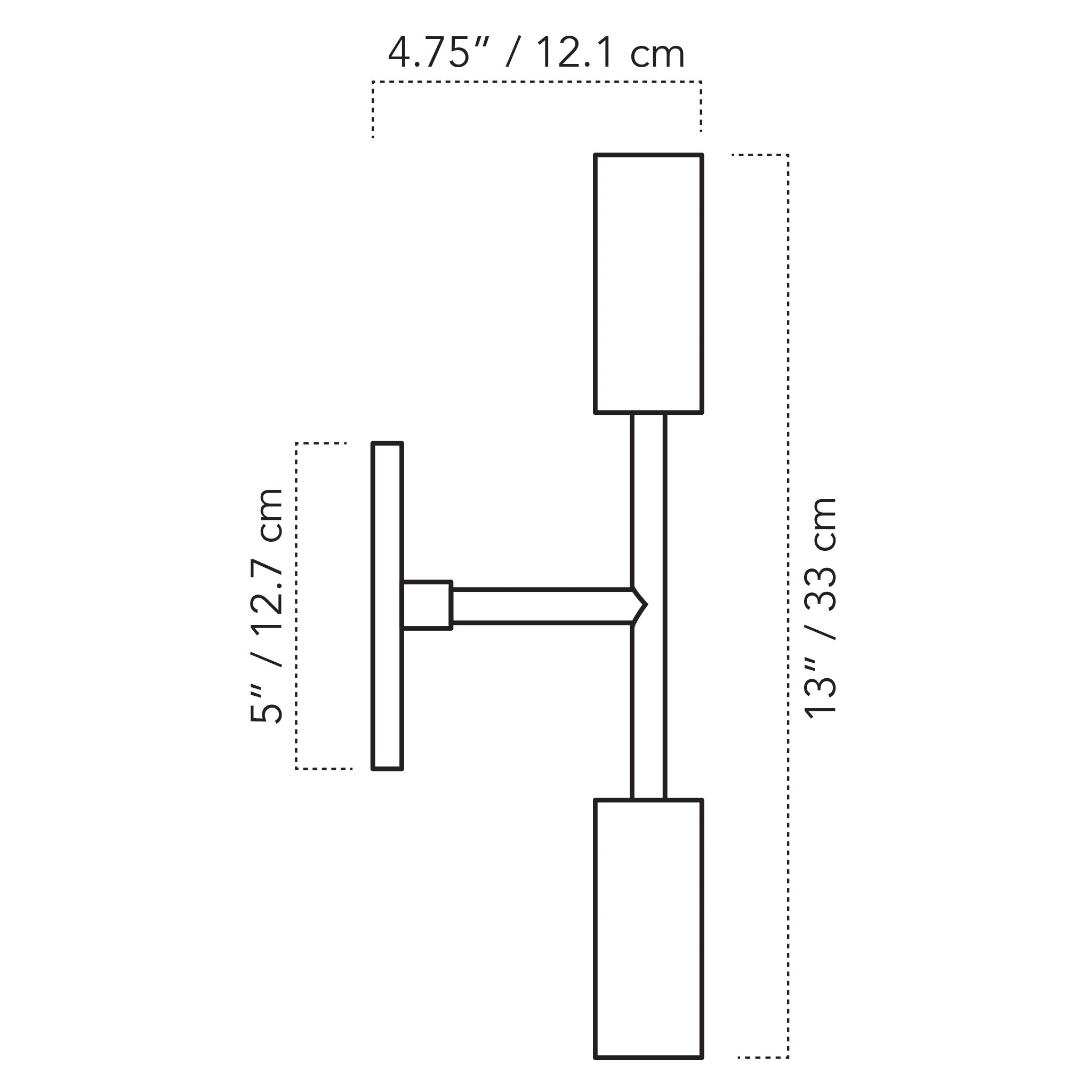 A Technical Drawing Of The Venus Mini Wall Sconce