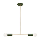 Venus Pendant shown in Secret Garden Green with Brass Accents