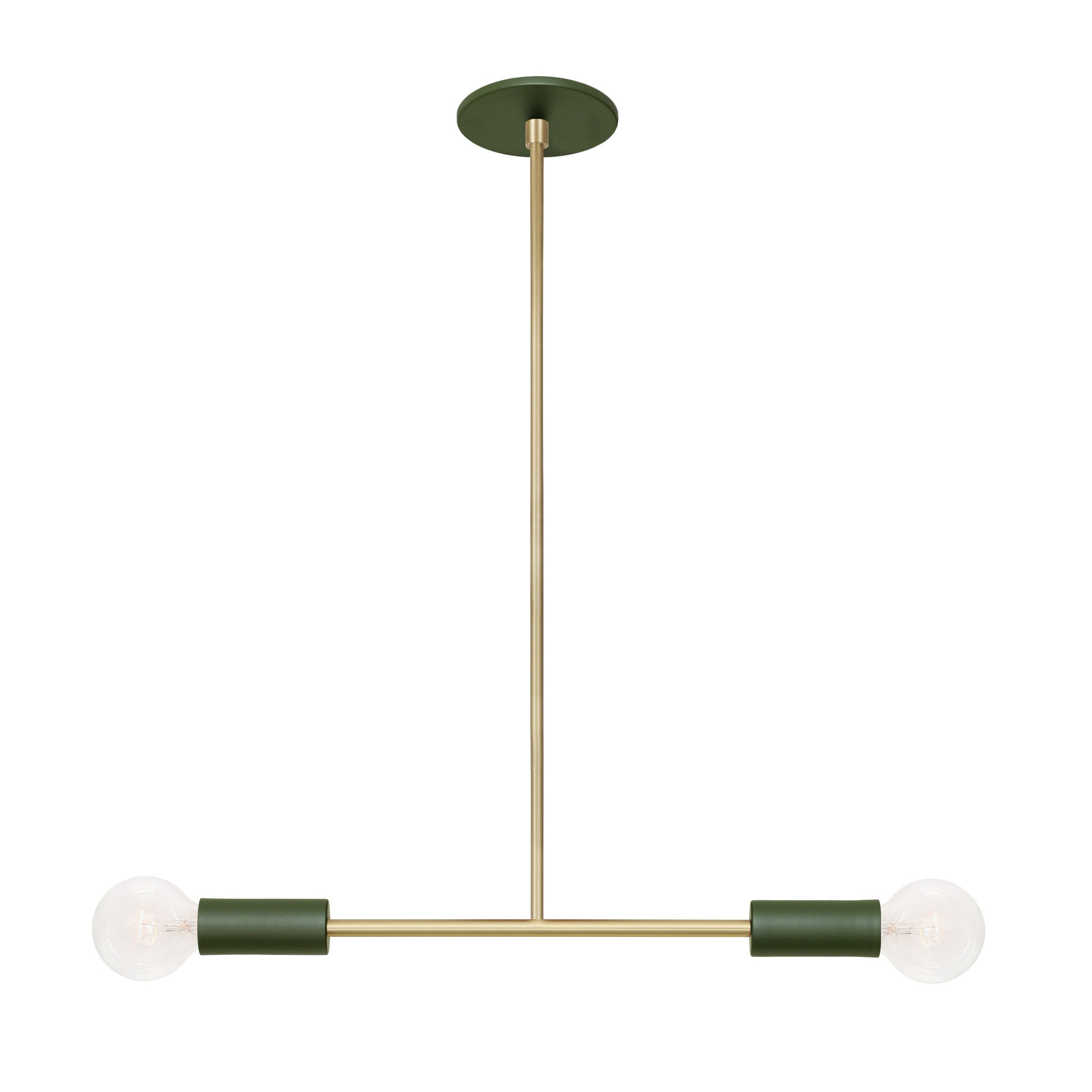 Venus Pendant shown in Secret Garden Green with Brass Accents