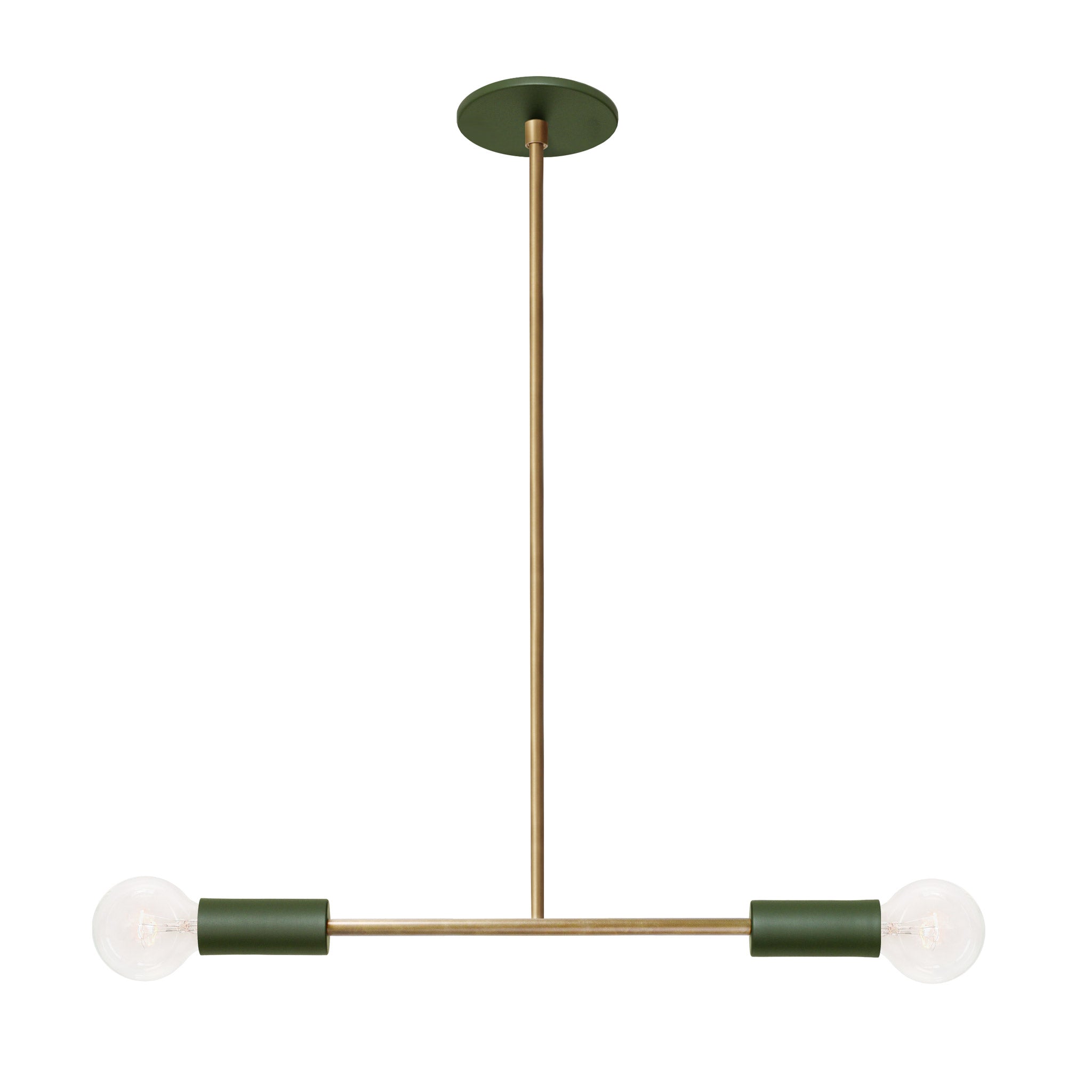 Venus Pendant shown in Secret Garden Green with Heirloom Brass Accents