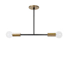 Venus Pendant shown in Heirloom Brass with Matte Black Accents