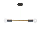 Venus Pendant shown in Matte Black with Heirloom Brass Accents