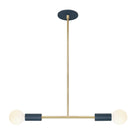 Venus Pendant shown in Ocean Blue with Brass Accents