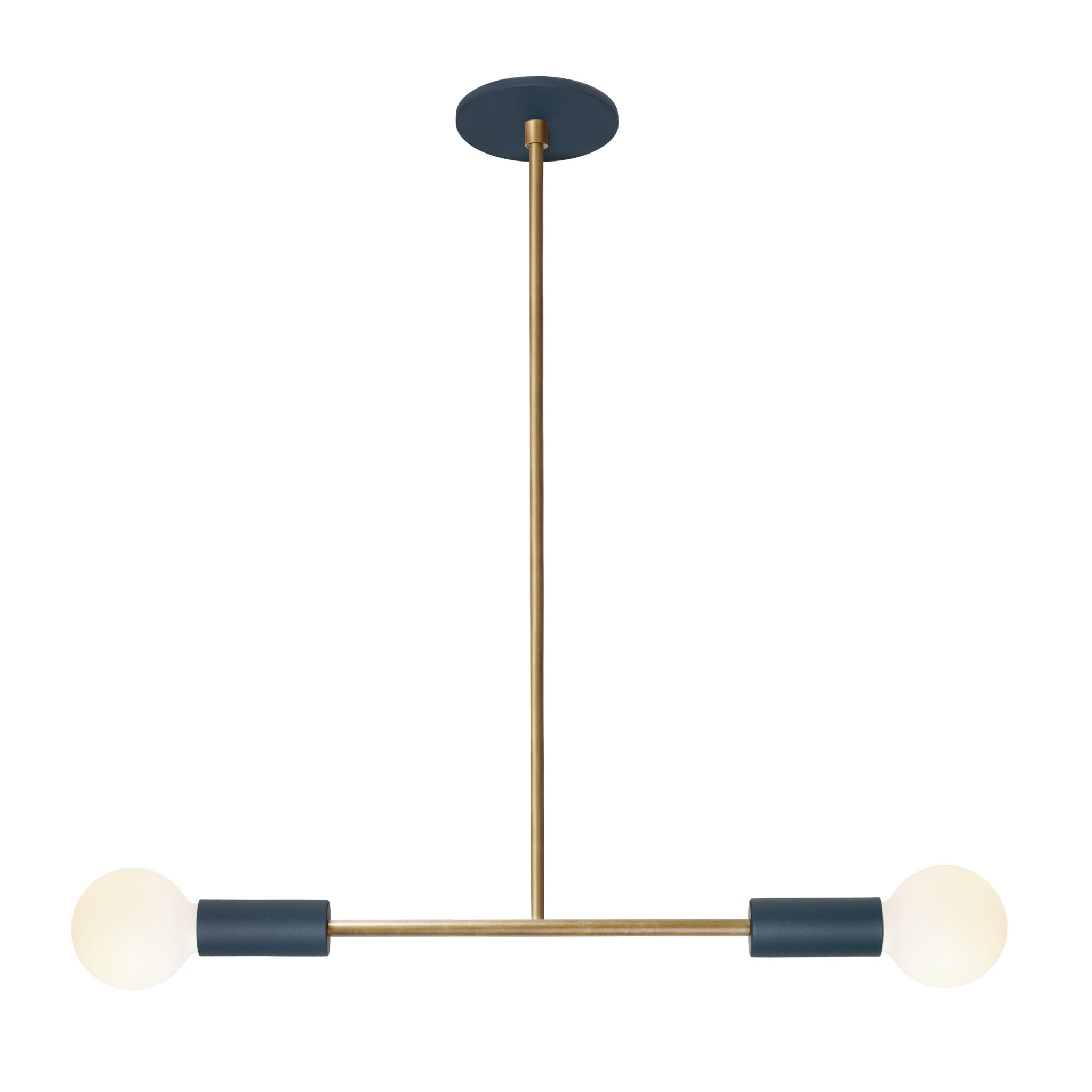 Venus Pendant shown in Ocean Blue with Heirloom Brass Accents